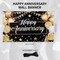 6ft x 3.6ft Black Gold Anniversary Party Decorations (black) 70.8"L x 43.3"W